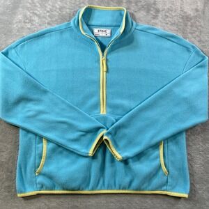 Stoic Quarter Zip Fleece Pullover Jacket Womens Small Blue Preppy Casual Outdoor